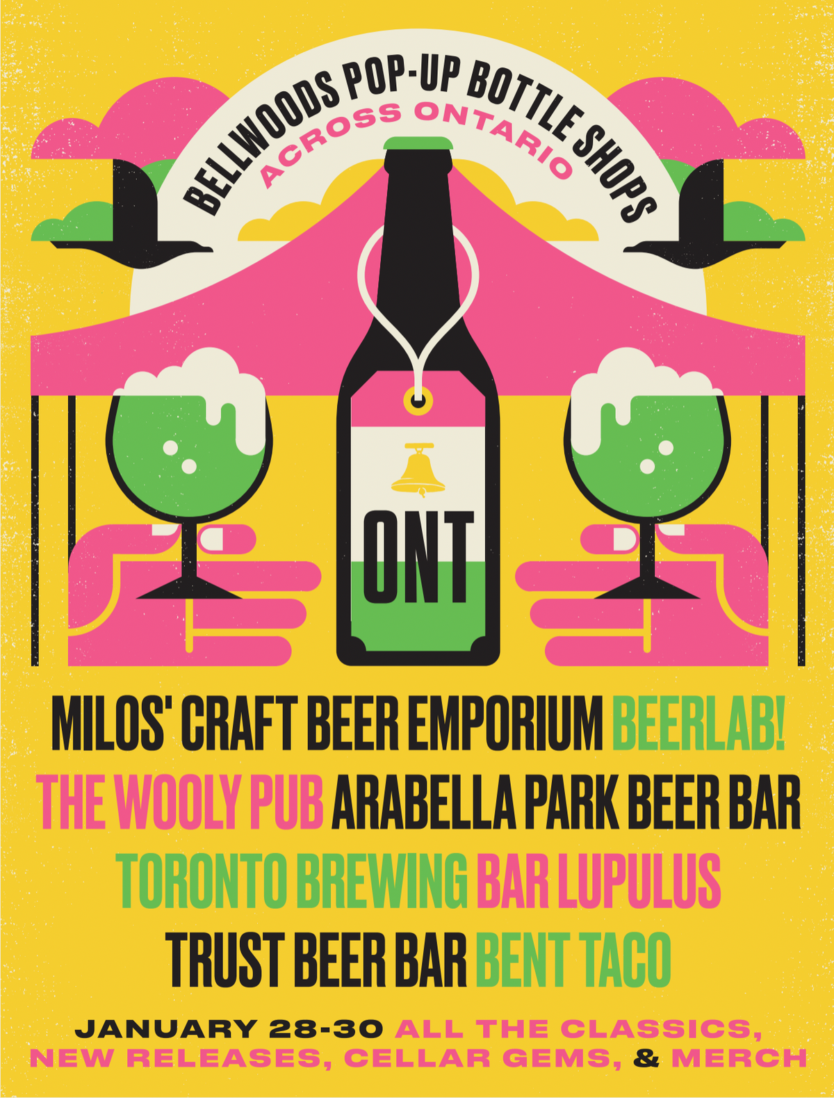 Bellwoods Pop-Up Bottle Shop at Toronto Brewing Jan 28-30