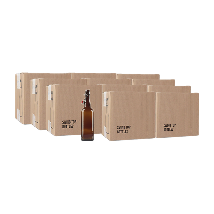 Swingtop Flip Top Glass Bottles | Brown (750 ml) 10 Cases of 12 bottles    - Toronto Brewing