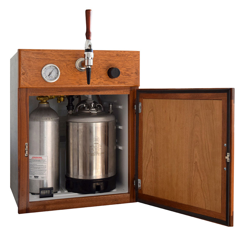 WineKeeper 19" Wide Cold Brew Coffee Single Tap Wood Cabinet and Chalkboard Kegerator