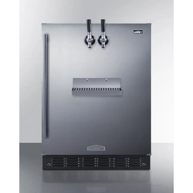 SUMMIT 24" Wide Front Tap Built-In Beer Kegerator, ADA-Compliant (SBC7BRSFRTPADA)