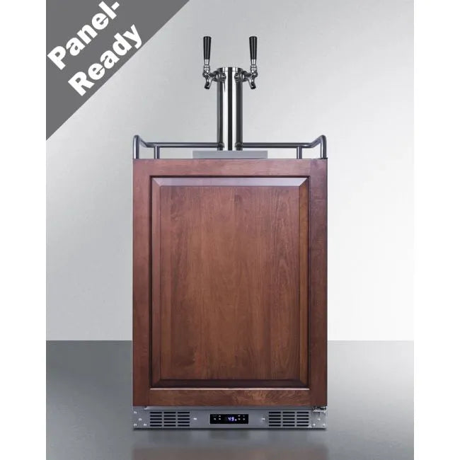 SUMMIT 24" Wide Built-In Wine Kegerator (Panel Not Included) (SBC682PNRWKDTWIN)