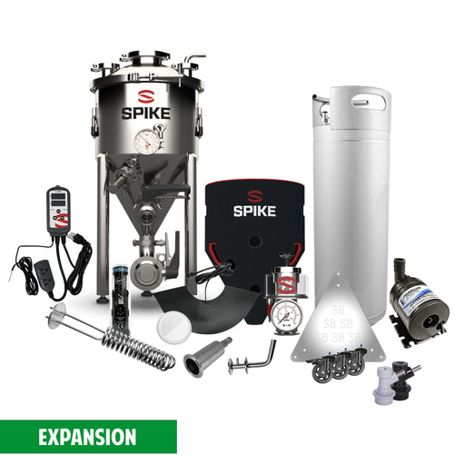 Spike Brewing | Dual Batch Bottom Drain Trio Pilot System (15 gallons) Standard Bundle + 5 Gal Expansion   - Toronto Brewing