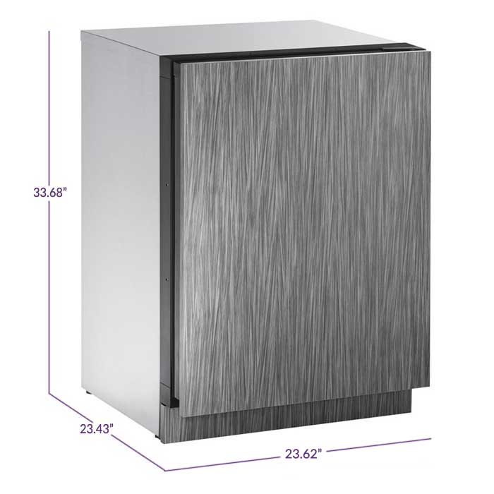 U-Line Wine Captain 43 Bottle Dual Zone Built-in Wine Refrigerator with Overlay Panel Integrated Solid Door