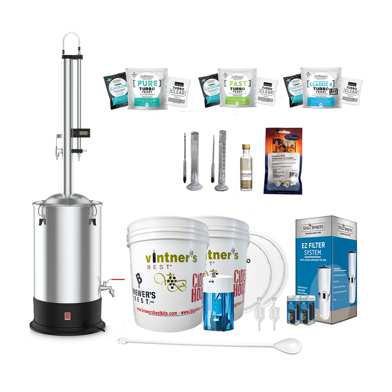 Still Spirits Turbo 500 (T-500) with Stainless Steel Condenser Super Deluxe Starter Pack    - Toronto Brewing