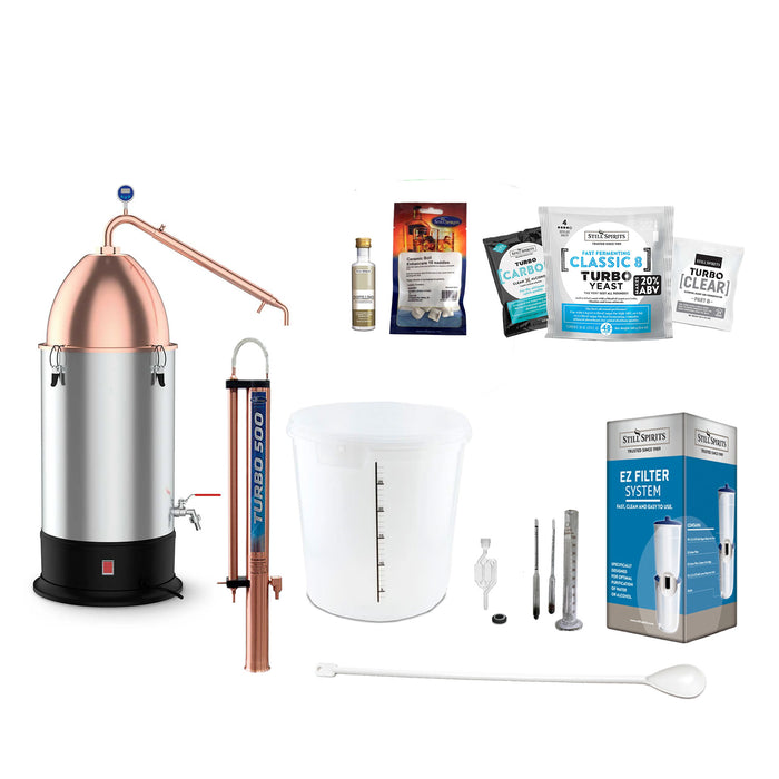 Still Spirits Turbo 500 with Copper Reflux Condenser & Copper Alembic Dome Basic Starter Pack    - Toronto Brewing