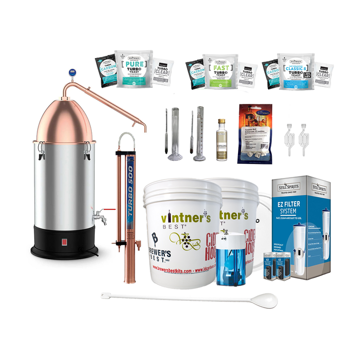 Still Spirits Turbo 500 (T-500) with Copper Reflux Column and Alembic Dome Super Deluxe Starter Pack    - Toronto Brewing