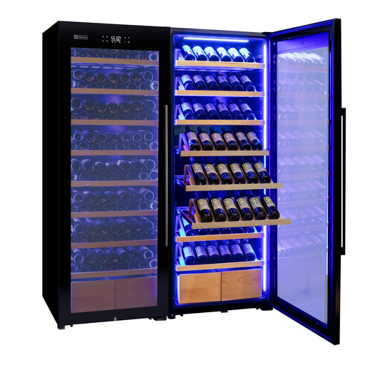 Allavino 2X-KWR248S-1BG side-by-side 496 bottle freestanding wine refrigerator