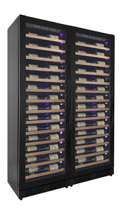 Allavino Reserva 2X-VSW6771S-1B-W side-by-side wood panel shallow wine refrigerator