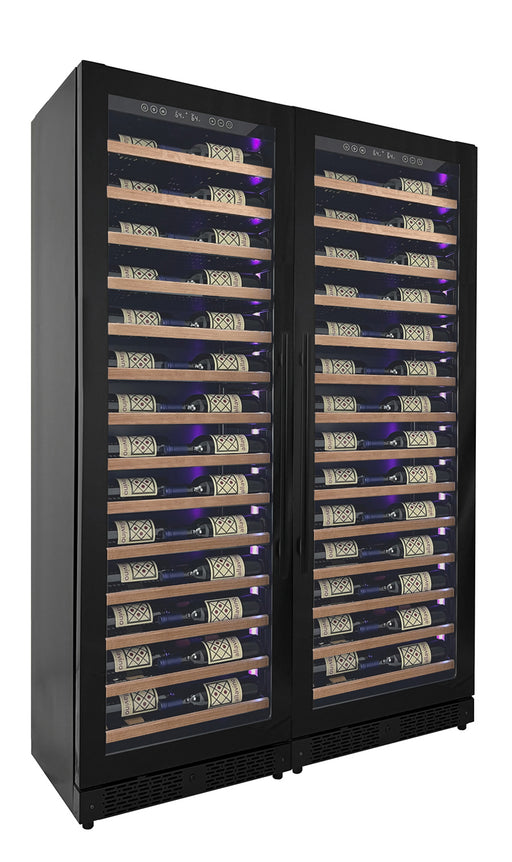 Allavino Reserva 2X-VSW6771S-1B-W side-by-side wood panel shallow wine refrigerator