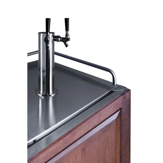 SUMMIT 24" Wide Built-In Wine Kegerator (Panel Not Included) (SBC682PNRWKDTWIN)