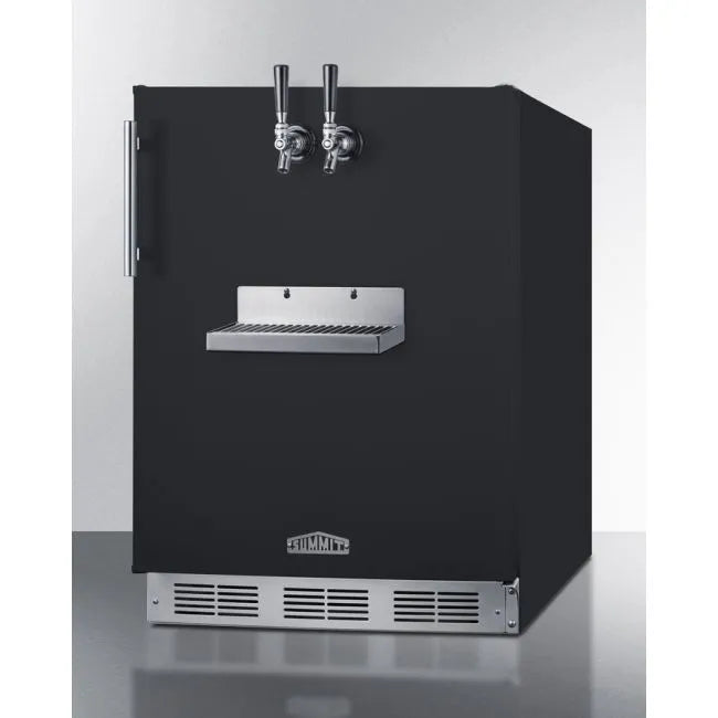 SUMMIT 24" Wide Front Tap Built-In Beer Kegerator, ADA-Compliant (SBC58BFRTPADA)