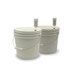 2 Gallon Food Grade Fermenting Bucket with Grommeted Lid and 3-Piece Airlock (2 Pack)    - Toronto Brewing