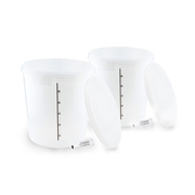 8.5 Gallon Food Grade Fermentation Bucket with Drilled Lid, Grommet and Airlock (2 Pack)    - Toronto Brewing