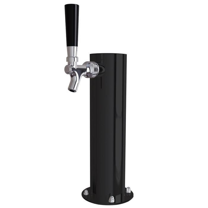 Stainless Steel Cylinder Beer Tower - Single Tap (Glycol Chilled) Matte Black   - Toronto Brewing