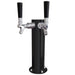 Stainless Steel Cylinder Beer Tower - Dual Tap (Air Chilled) Matte Black   - Toronto Brewing