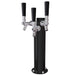 Stainless Steel Cylinder Beer Tower - Triple Tap (Air Chilled) Matte Black   - Toronto Brewing