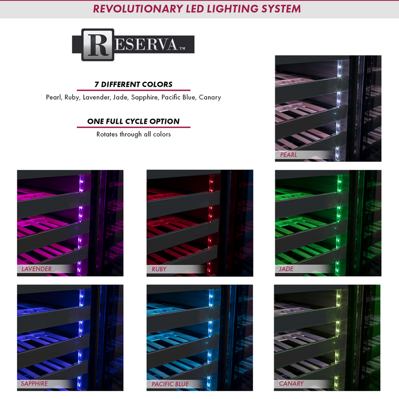 Allavino Reserva Series 100 Bottle 34" Undercounter Dual Zone Side-by-Side Wine Coolers with Black Stainless Steel Doors