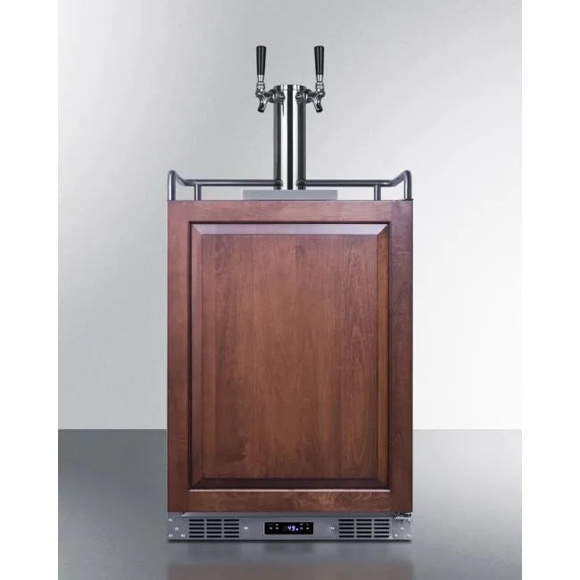 SUMMIT 24" Wide Built-In Wine Kegerator (Panel Not Included) (SBC682PNRWKDTWIN)