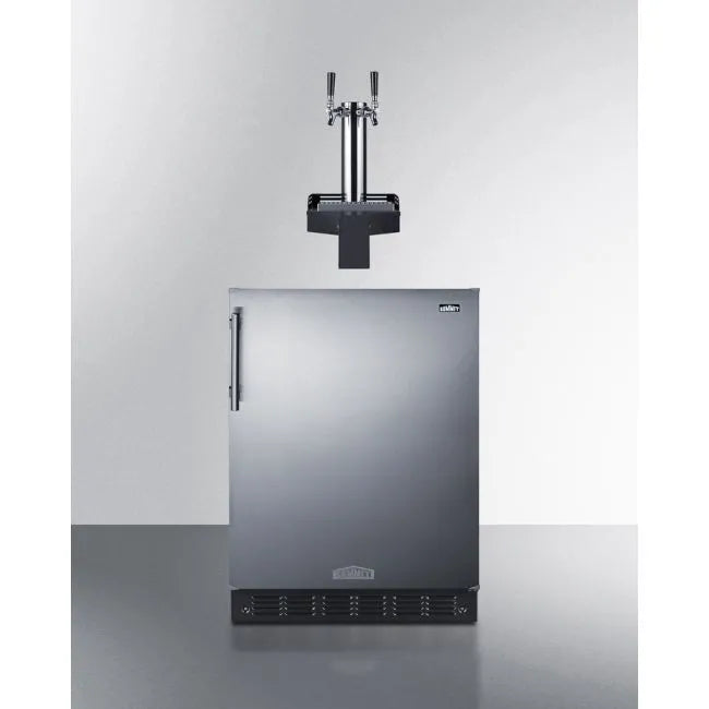 SUMMIT 24" Wide Built-In Floating Tap Beer Kegerator, ADA-Compliant (SBC7BRSFLTWADA)