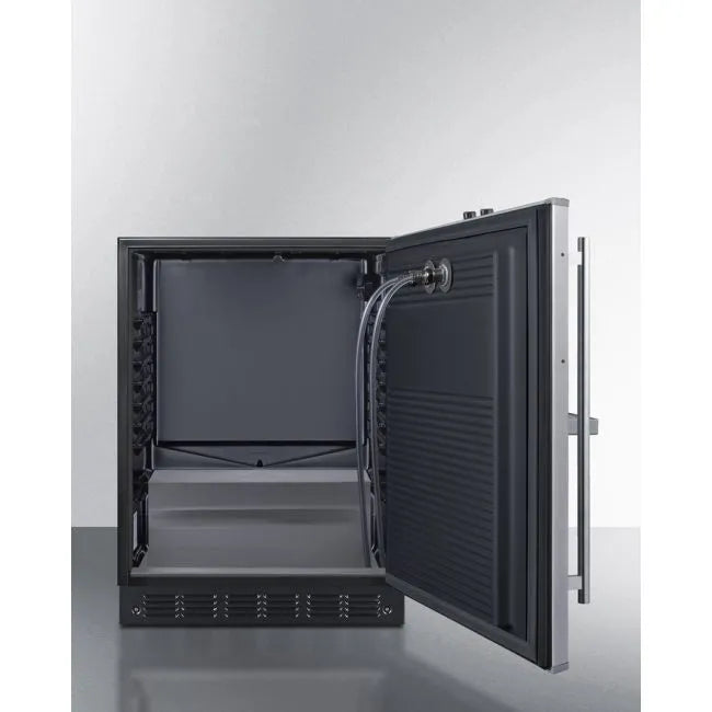 SUMMIT 24" Wide Front Tap Built-In Beer Kegerator, ADA-Compliant (SBC7BRSFRTPADA)