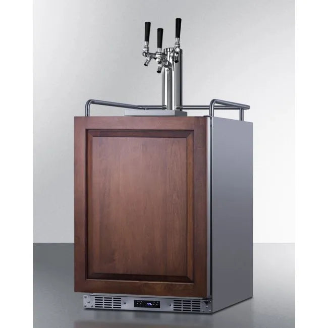 SUMMIT 24" Wide Built-In Kegerator (Panel Not Included) (SBC682PNRTRIPLE)