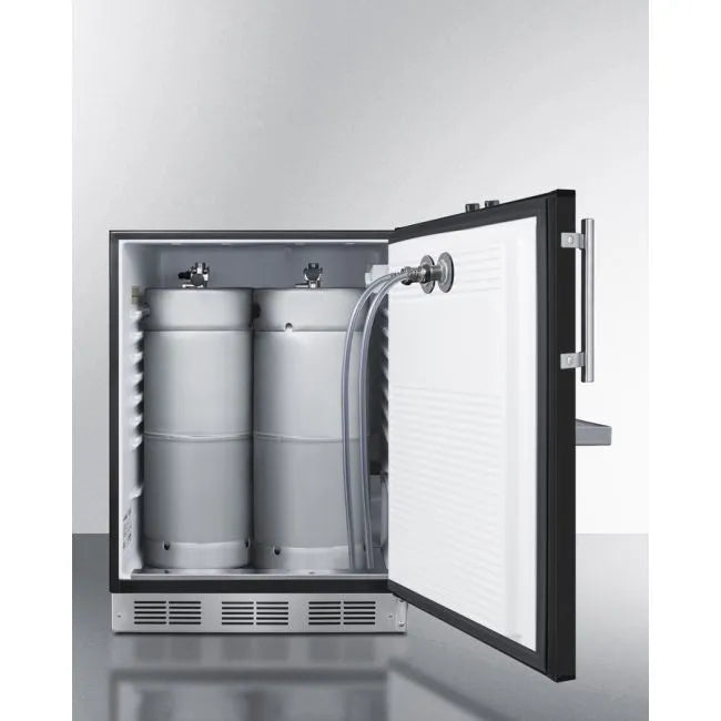 SUMMIT 24" Wide Front Tap Built-In Beer Kegerator, ADA-Compliant (SBC58BFRTPADA)