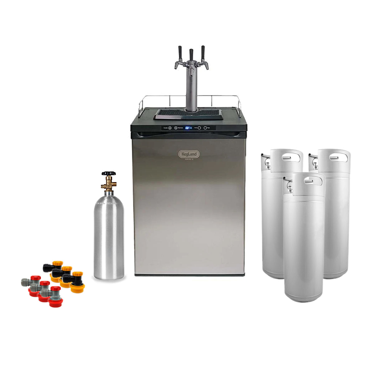 Kegland Series X | Kegerator with Triple Tap Tower and Ball Lock