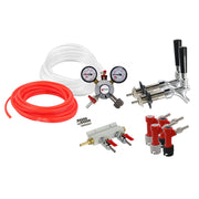 Homebrew Kegging Kit Pin Lock with 2-Way Manifold, Shanks and Faucets    - Toronto Brewing