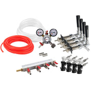 Homebrew Kegging Kit Ball Lock with 4-Way Manifold, Shanks and Faucets    - Toronto Brewing