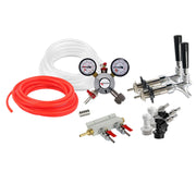 Homebrew Kegging Kit Ball Lock with 2-Way Manifold, Shanks and Faucets    - Toronto Brewing