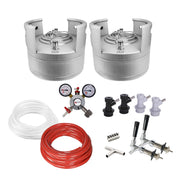 Ball Lock Homebrew Kegging Kit for Two 1.5 Gallon Cornelius Kegs with Beer Shanks, and Regulator    - Toronto Brewing
