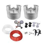 Ball Lock Homebrew Kegging Kit for Two 1.5 Gallon Cornelius Kegs with Picnic Taps and Dual Gauge Regulator    - Toronto Brewing