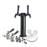 Black Phantom Double Tap Tower Kegerator Kit (Sanke D)    - Toronto Brewing