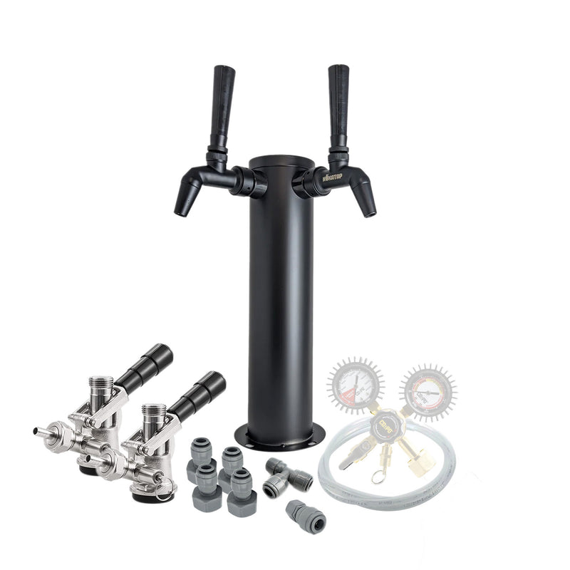 Black Phantom Double Tap Tower Kegerator Kit (Sanke D)    - Toronto Brewing