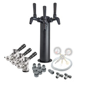 Black Phantom Triple Tap Tower Kegerator Kit (Sanke D)    - Toronto Brewing