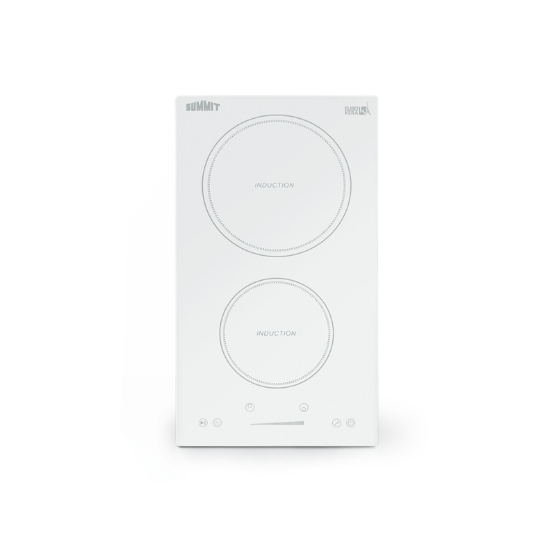 Summit | 12" Wide 208-240V 2-Zone White Induction Cooktop (SINC2B231W)    - Toronto Brewing