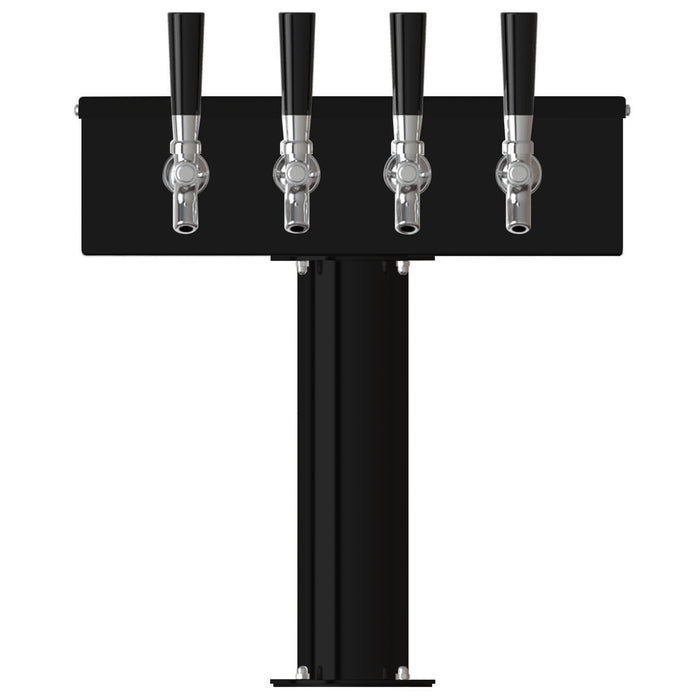 3" T-Box Stainless Steel Beer Tower - 4 Taps (Glycol Chilled) Matte Black   - Toronto Brewing