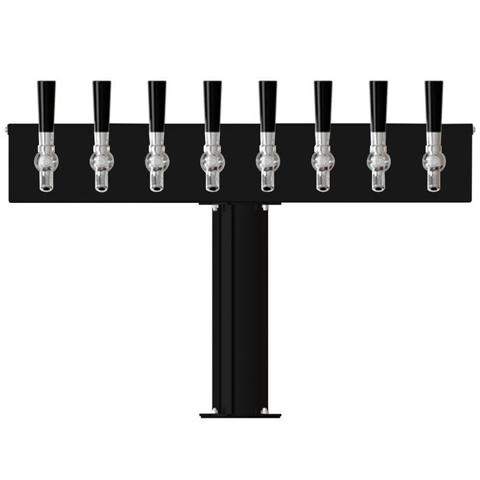 3" T-Box Stainless Steel Beer Tower - 8 Taps (Air Chilled) Matte Black   - Toronto Brewing