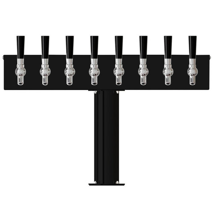 3" T-Box Stainless Steel Beer Tower - 8 Taps (Glycol Chilled) Matte Black   - Toronto Brewing