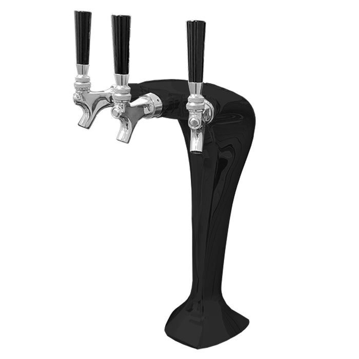 Milano Beer Tower - Triple Tap (Glycol Chilled) Matte Black   - Toronto Brewing