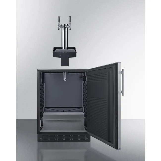 SUMMIT 24" Wide Built-In Floating Tap Beer Kegerator, ADA-Compliant (SBC7BRSFLTWADA)
