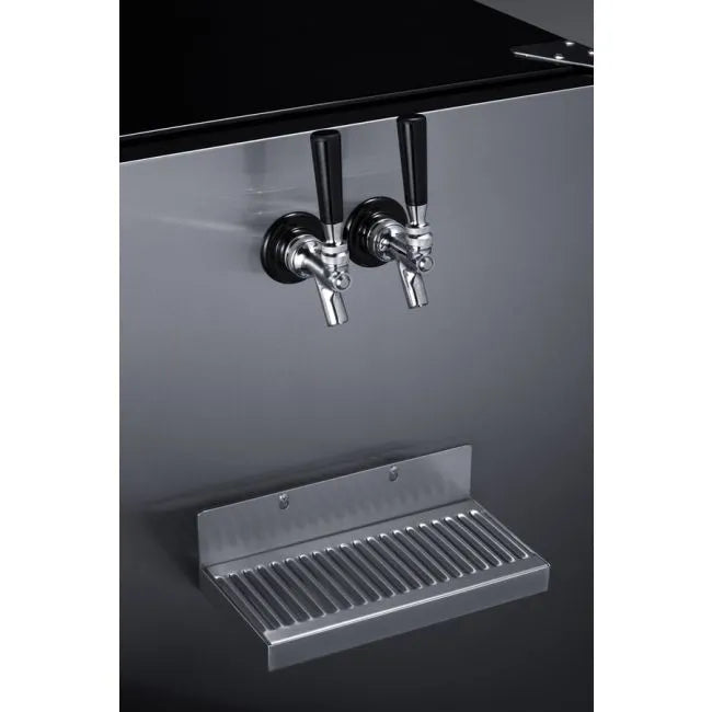 SUMMIT 24" Wide Front Tap Built-In Beer Kegerator, ADA-Compliant (SBC7BRSFRTPADA)