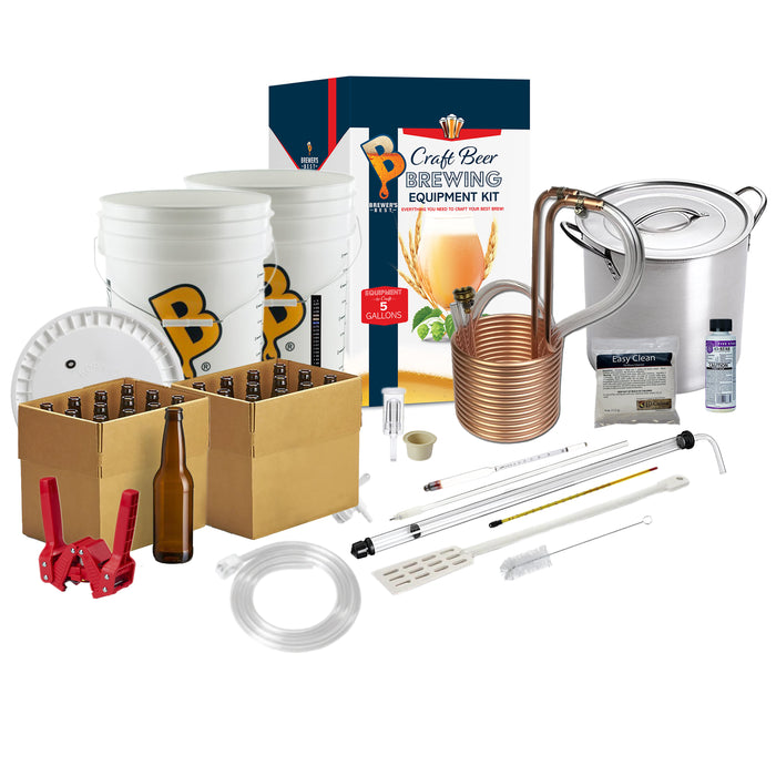 5 Gallon Homebrew Equipment Starter Kit with Stainless Steel Kettle and Bottles    - Toronto Brewing