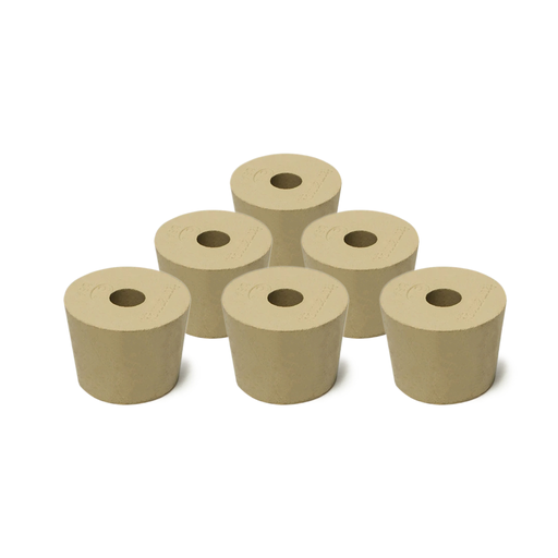 Rubber Stopper - Drilled Carboy Bung (#6.5) - 6 Pack    - Toronto Brewing