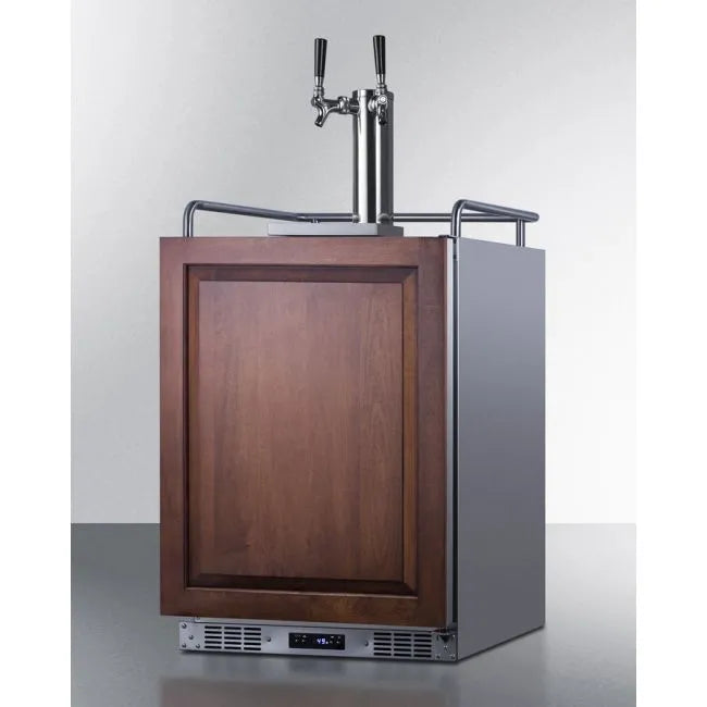 SUMMIT 24" Wide Built-In Wine Kegerator (Panel Not Included) (SBC682PNRWKDTWIN)
