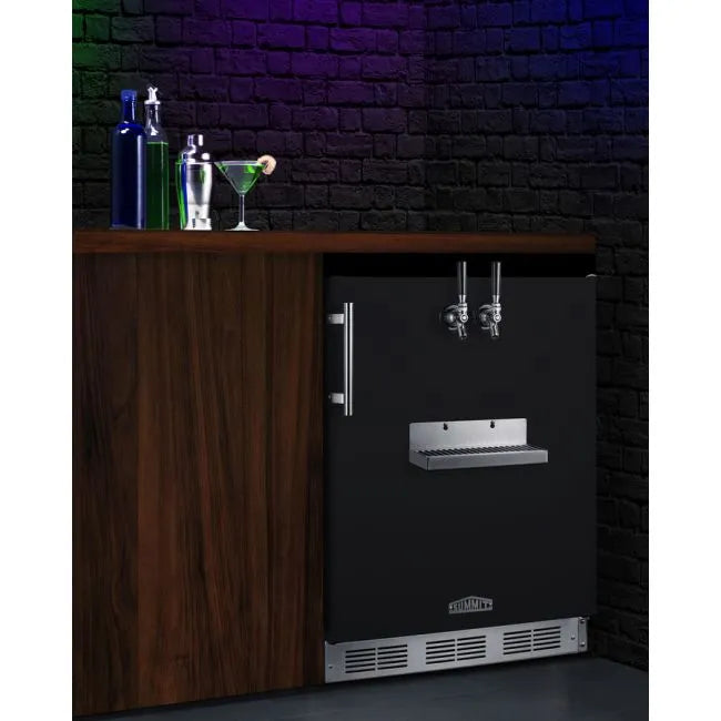 SUMMIT 24" Wide Front Tap Built-In Beer Kegerator, ADA-Compliant (SBC58BFRTPADA)