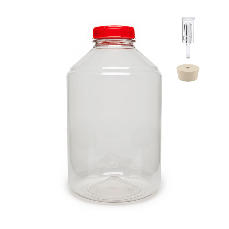 Carboy - 6 Gallon Fermonster Wide-Mouth PET Fermentor and #10 Drilled Stopper and 3-Piece Airlock    - Toronto Brewing