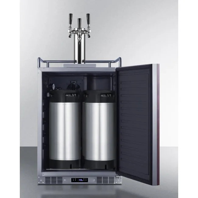 SUMMIT 24" Wide Built-In Kegerator (Panel Not Included) (SBC682PNRTRIPLE)