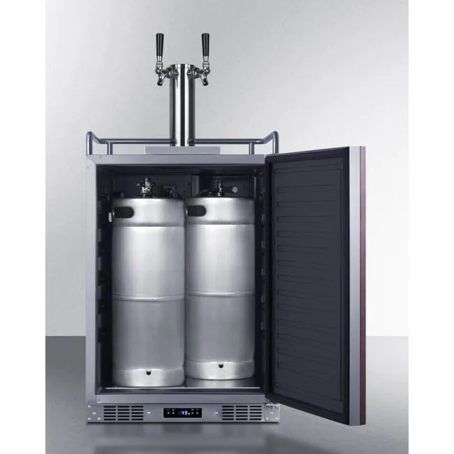 SUMMIT 24" Wide Built-In Kegerator (Panel Not Included) (SBC682PNRTWIN)