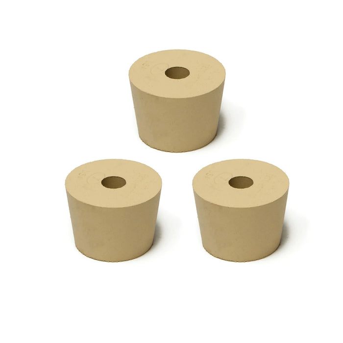 Rubber Stopper - Drilled Carboy Bung (#7) - Pack of 3    - Toronto Brewing
